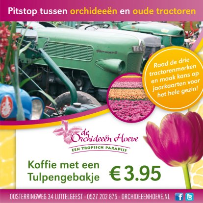 Porsche-tractoren tussen de Orchideeën!!